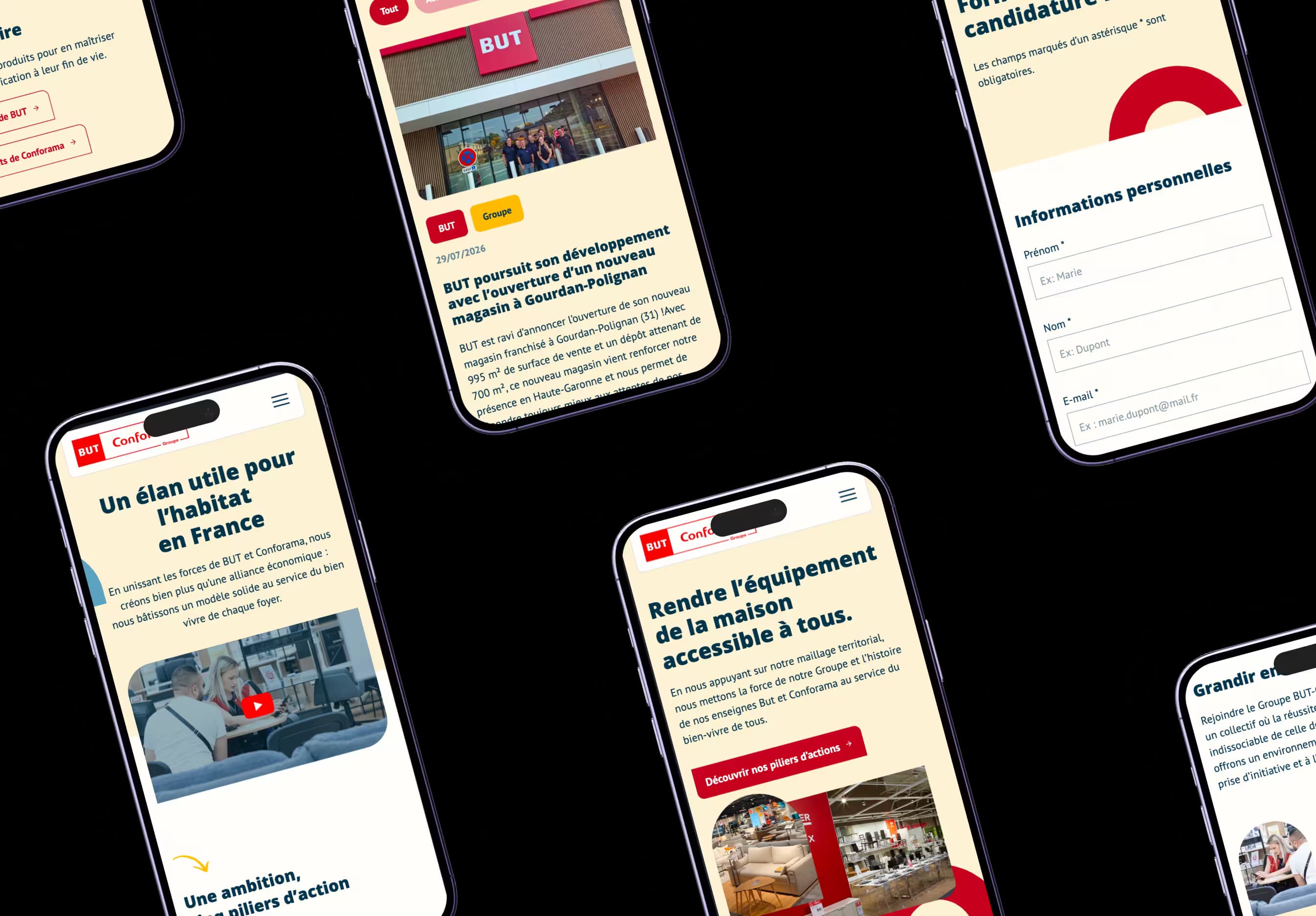 Aperçu du site Groupe BUT Conforama