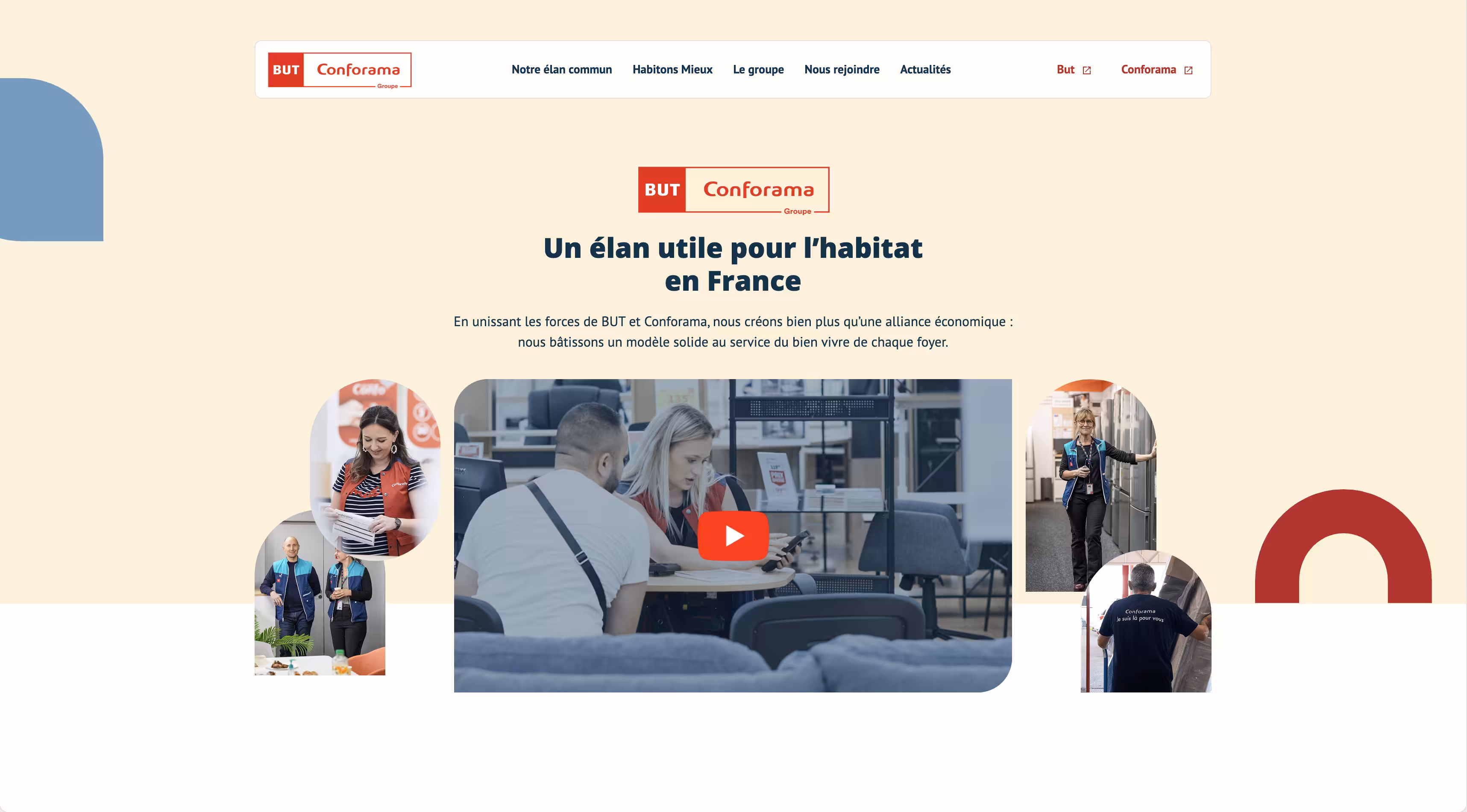 Aperçu du site Groupe BUT Conforama