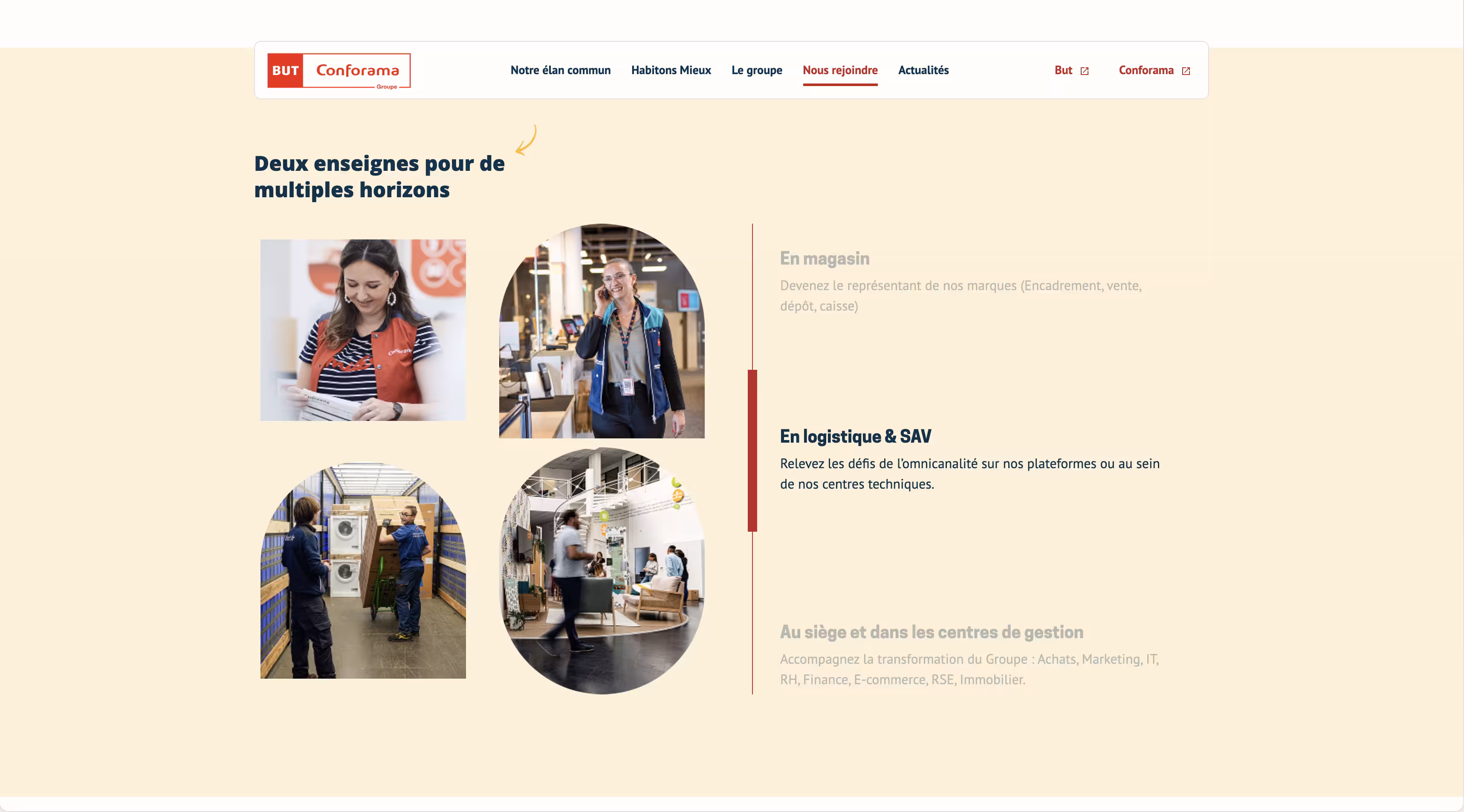 Aperçu du site Groupe BUT Conforama
